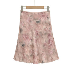 Floral Print A-Line Midi Skirt