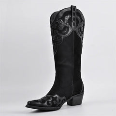 Leopard Print Square Toe Boots
