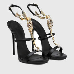 Scorpion Embellished Stiletto Heels