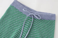 Striped Knit Top and Shorts Set