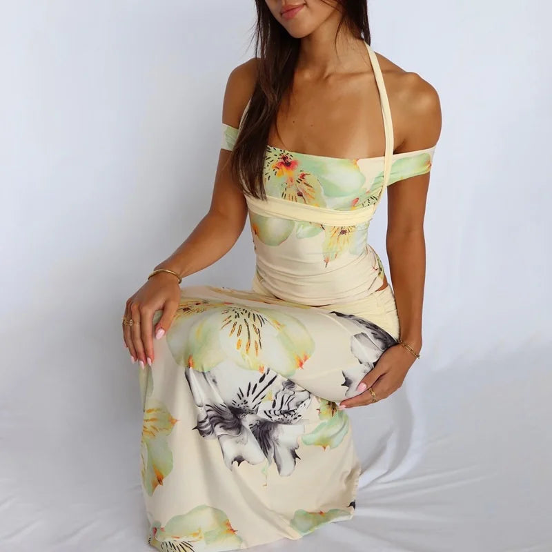 Woman wearing a floral dress