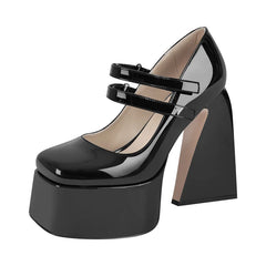 Rhinestone Platform Mary Jane Heels