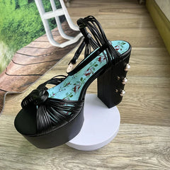 Embellished Platform Stiletto Heels