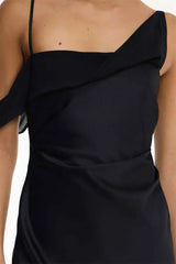 Draped One-Shoulder Maxi Dress