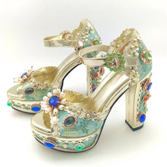 Embellished Platform Stiletto Heels