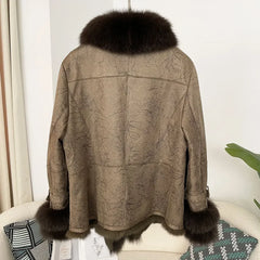 Fur Collar Shearling Jacket