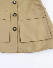 Beige jacket with button details