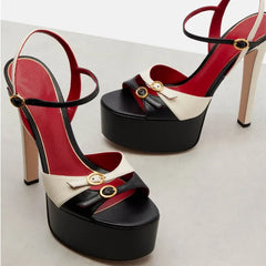 Platform Buckle Strap Stiletto Heels