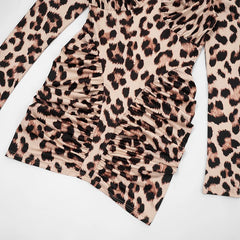 Leopard print top with ruched design