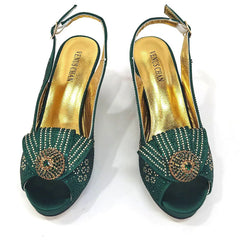 Peep Toe Heel & Matching Bag Set | Elegant Party Shoes with Clutch