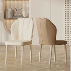 Leather Dining Chairs Modern Soft Backrest Stool 