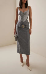 Metallic Sequin Corset Cami Top