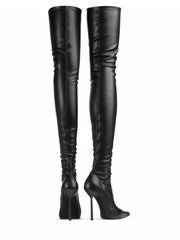 Lace Up Stiletto Over the Knee Boots