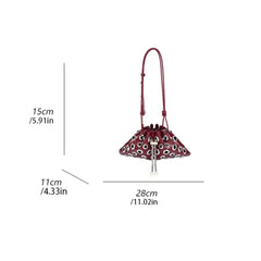 Metal Eyelet Drawstring Underarm Bag