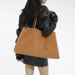 Large Capacity Suede Tote Bag