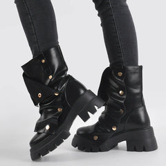 Chunky Platform Foldover Boots