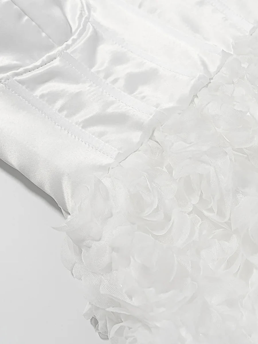 Close-up of white textured fabric