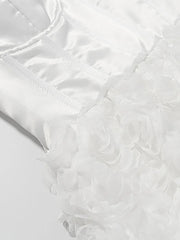 Close-up of white textured fabric