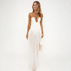 Flowing Draped Maxi Cover-Up Set