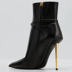 Pointed Toe High Heel Boots