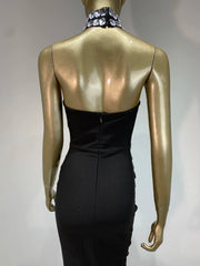 Black Strapless Beaded Maxi Dress – Elegant Gown