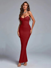 Strapless Body-Con Maxi Dress