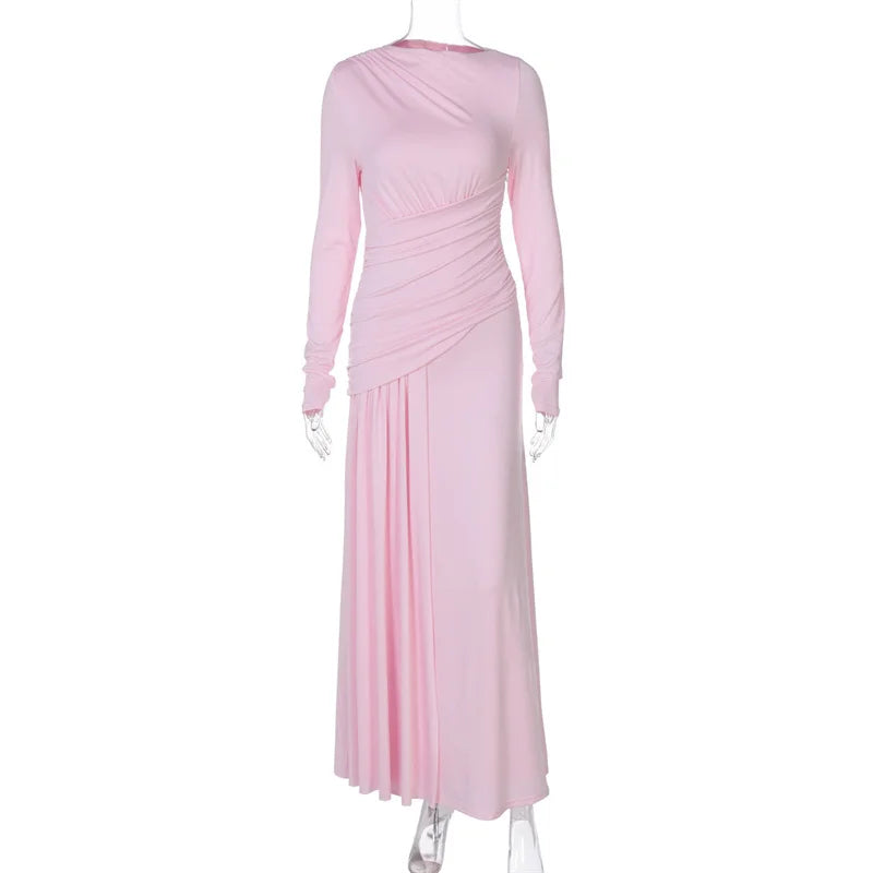 Pink dress on a white background