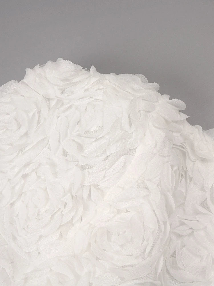 Close-up of white shaggy rug on a gray background