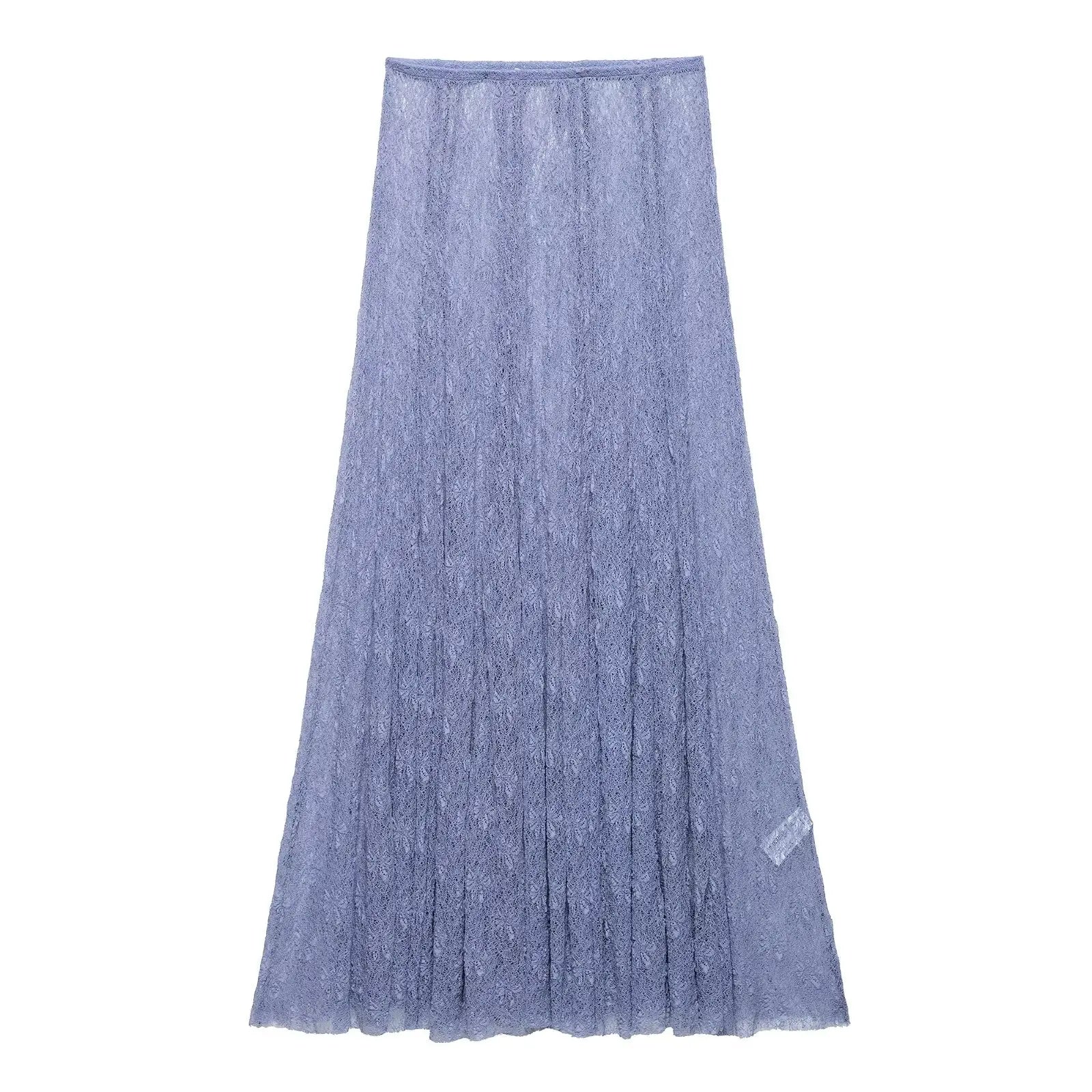 Blue long skirt on a white background