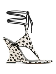Thong Wedge Lace Up Sandal