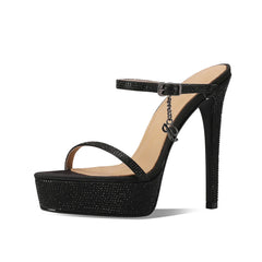 Stiletto Rhinestone Platform Sandals
