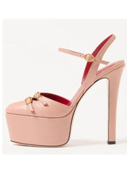 Platform Buckle Strap Stiletto Heels