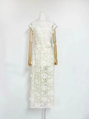 Floral Appliqu��� Maxi Dress
