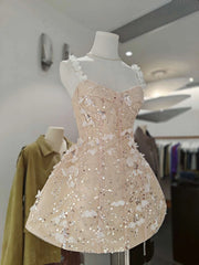 Floral Appliqué Sequin Mini Dress