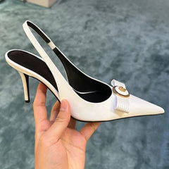 Pointed Toe Slingback Heels