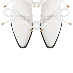 Pointed Toe Bow Detail Knee High Boots