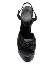Velvet Knot Platform Slingback Heels