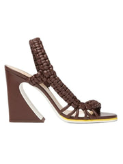 Braided Strap Square Heel Sandals