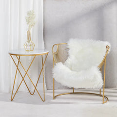 Metal Backrest Single Sofa Golden Leisure Chair