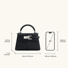 Women's Small Tote & Crossbody Bag With Gold Hardware