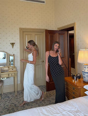 Spaghetti Strap Polka Dot Maxi Dress