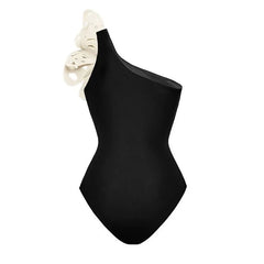 3D Butterfly One-Shoulder Swimsuit and Maxi Skirt Set