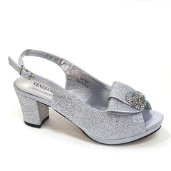 Peep Toe Heel & Matching Bag Set | Elegant Party Shoes with Clutch