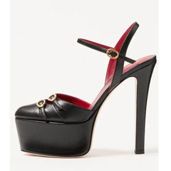 Platform Buckle Strap Stiletto Heels