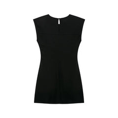 Button Detail Cap Sleeve Dress