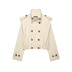 Double Breasted Cropped Jacket