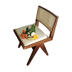 Rattan Solid Wood Triangle Stick Chair