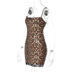 Leopard Sequin Mini Dress