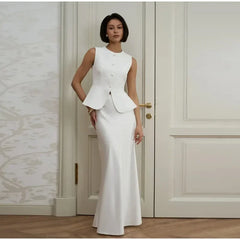 Sculpted Vest & Bubble Skirt Set | Bold Street Style 2-Piece Look