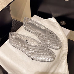Jelly Sandals Flat Dress Wear